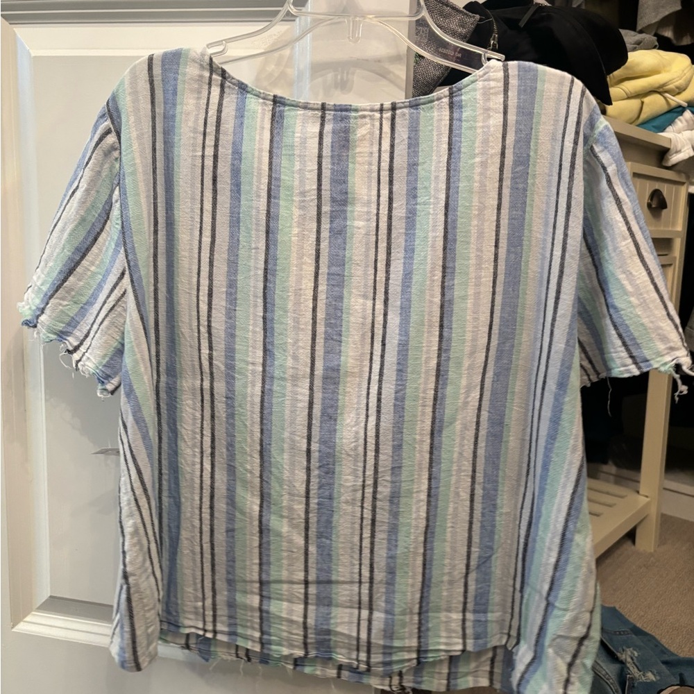 NWT Vince Camuto Linen Blend Short Sleeve - Picture 2 of 4